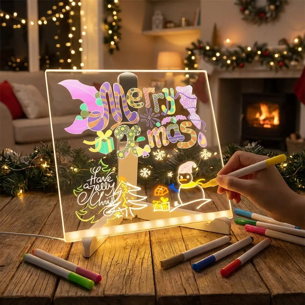 3D LED Light Glass Acrylic Writing pad