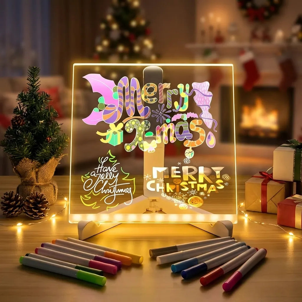 3D LED Light Glass Acrylic Writing pad